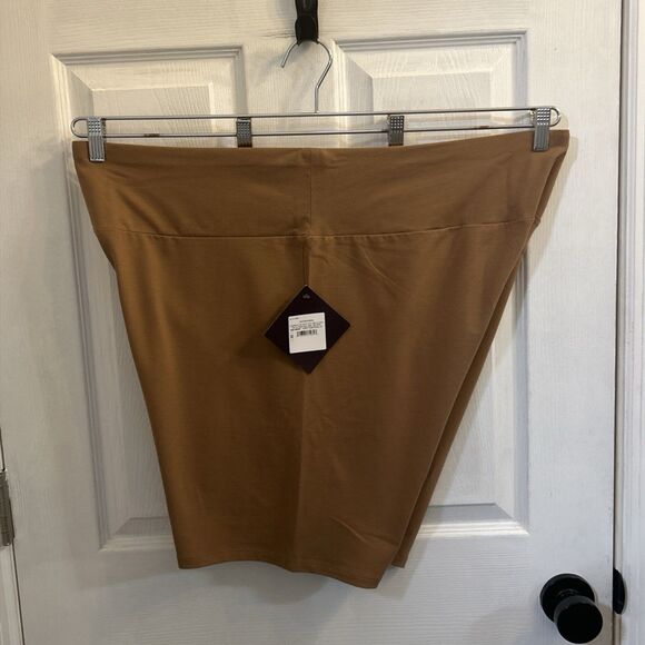 NWT Ava & Viv 3X Brown Bike Shorts Plus Size High Rise Stretch Lounge Soft - Picture 13 of 16